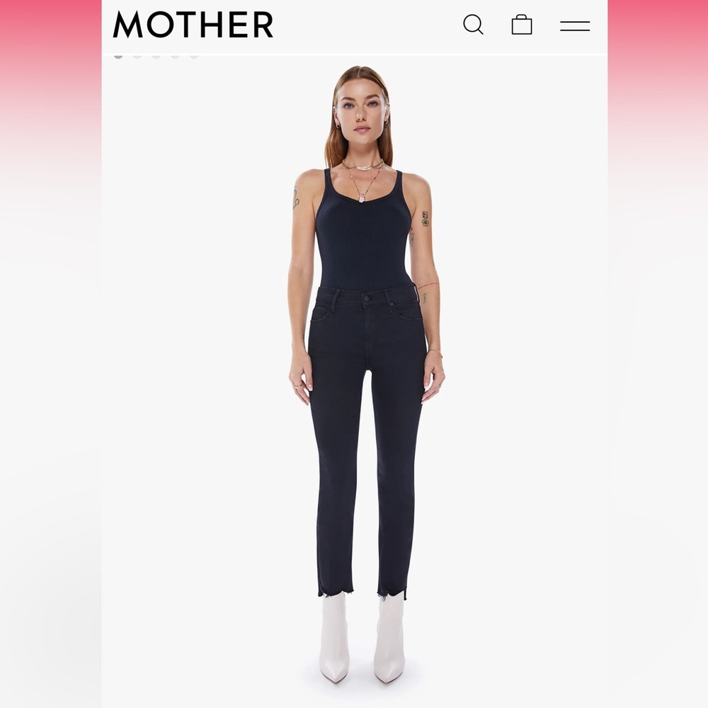 Black Mother Stunner Zip Ankle Step Fray